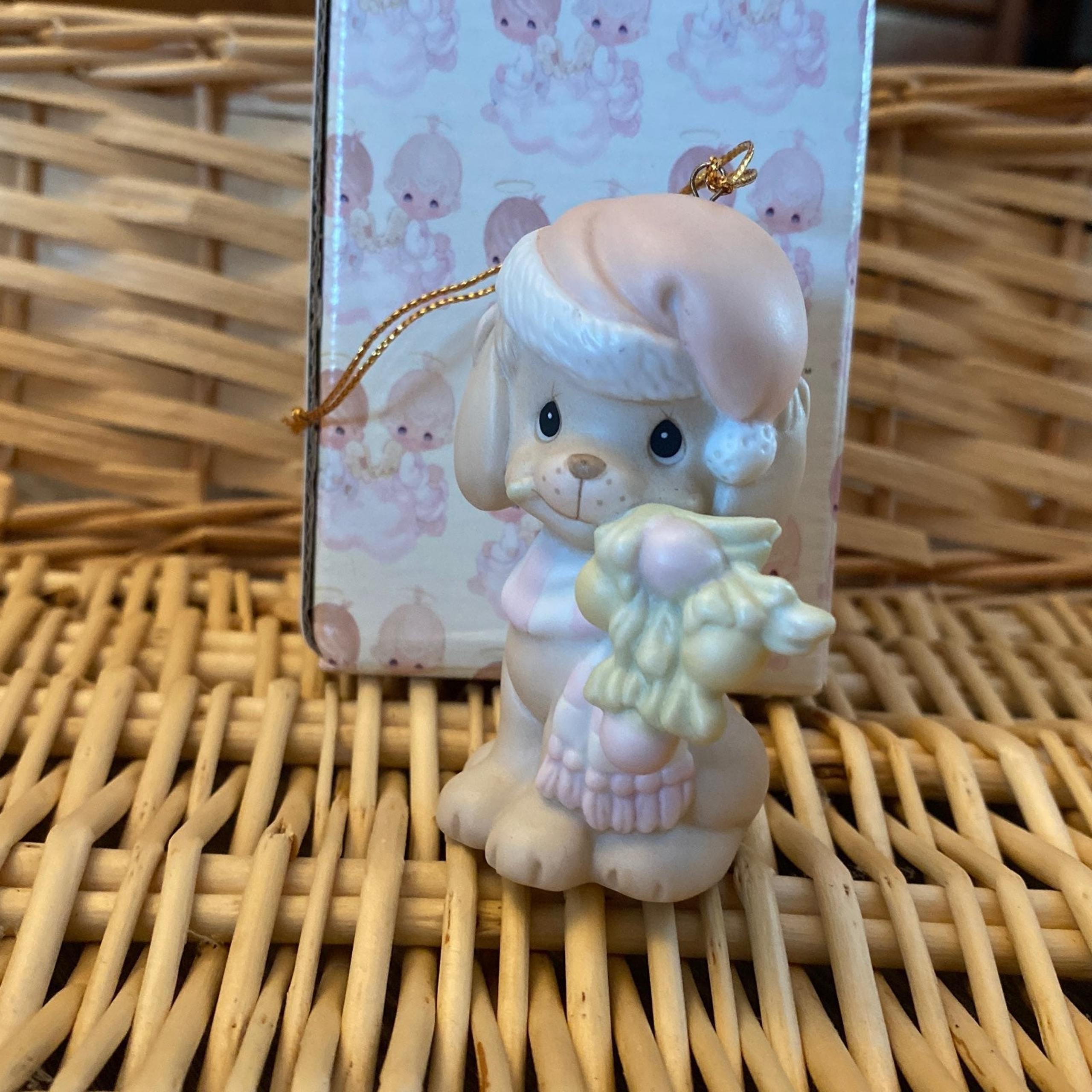 Precious Moments Porcelain Puppy Ornament Vintage