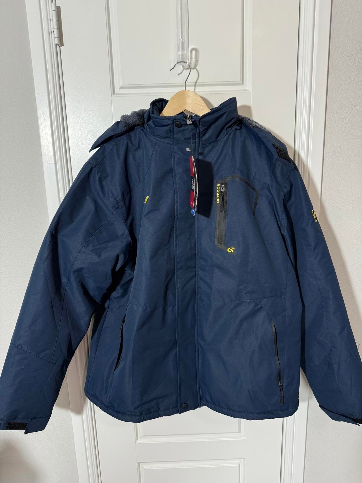 Coat for Men Size XL Navy Blue Waterproof Jacket Winter