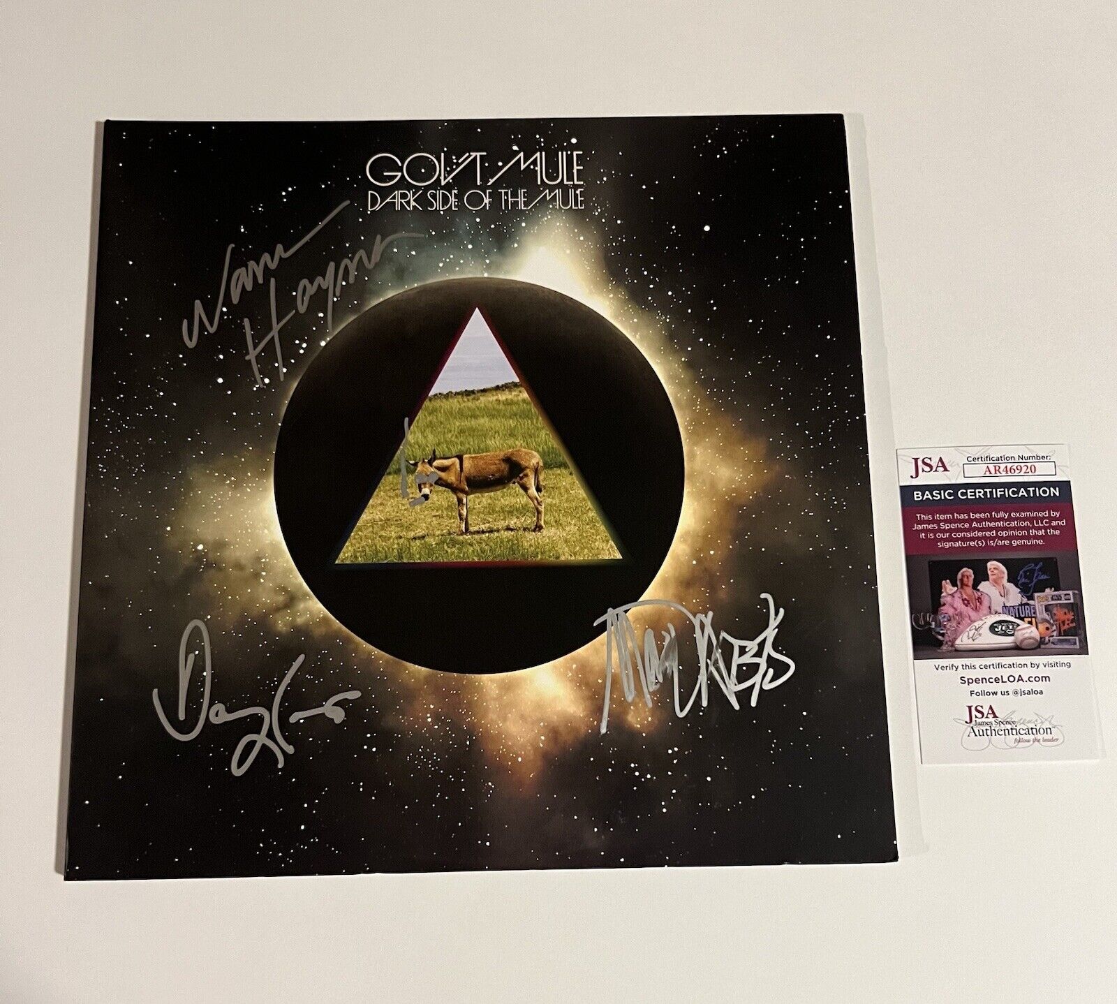 GOVT MULE SIGNED DARK SIDE OF THE MULE VOL2 VINYL RECORD WARREN HAYNES JSA COA
