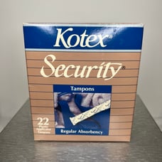 NOS Vtg Kotex Security Tampons Unopened 1989 Regular Absorbency