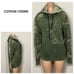 New. COTTON CITIZEN green distressed hooded sweatshirt