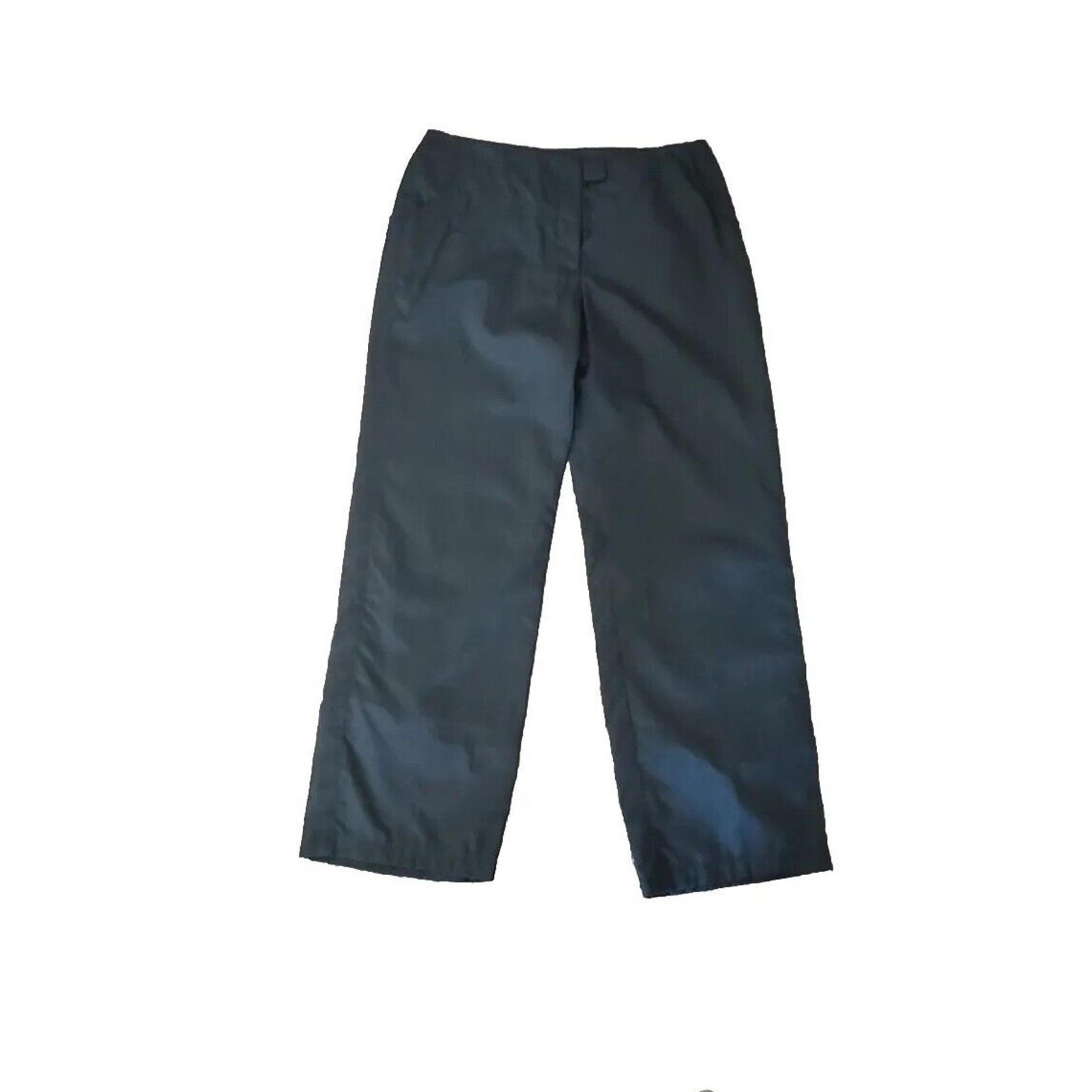 Emporio Armani Nylon Wide Leg Black Pants, Size Medium (Women) Or Small (Men)