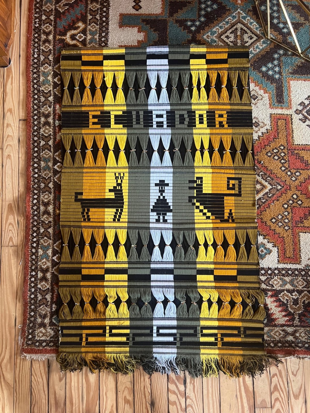 Vintage Tapestry Fiber Art 70s