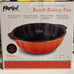 New Parini Cookware Bundt Baking Pan Non-Stick Stoneware Orange