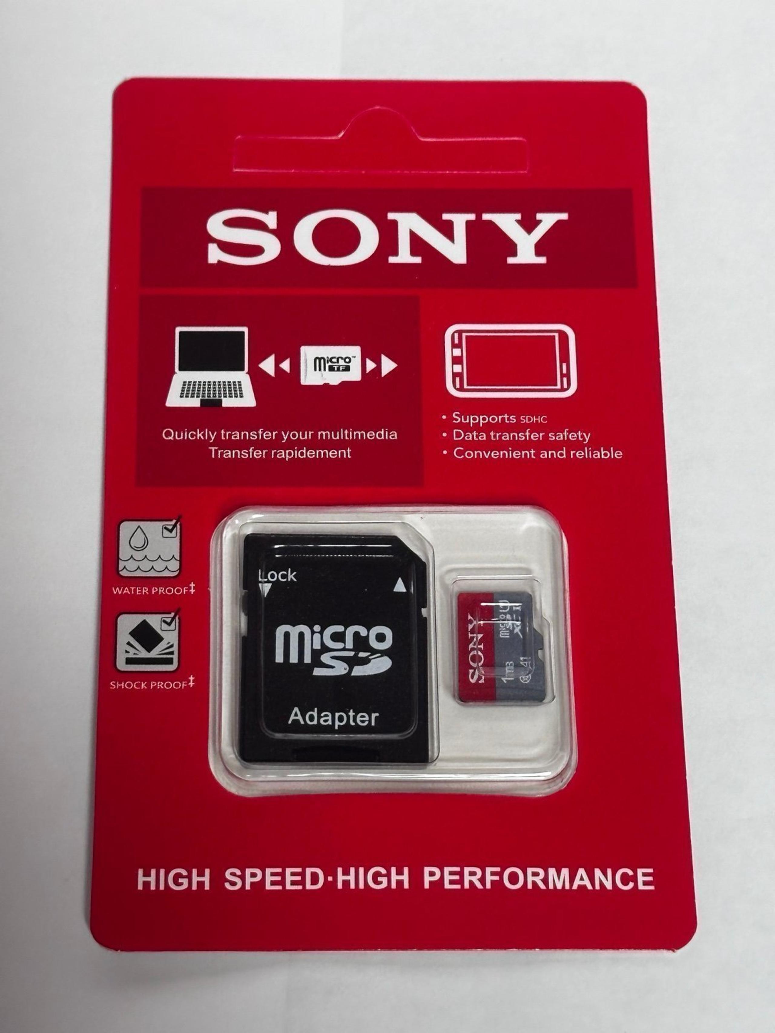 Sony 1 TB Micro SD Memory Card and Adapter high speed