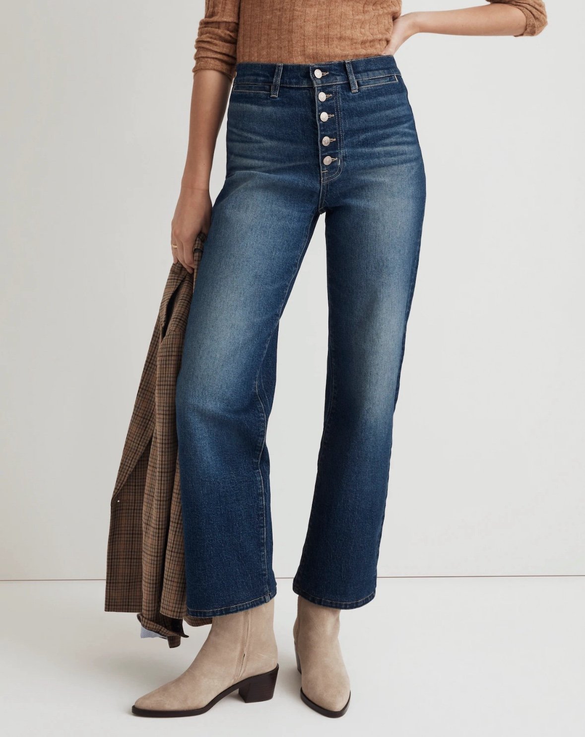 Madewell Perfect Vintage Wide Leg Jeans Women’s 31 Blue Medium Wash High Rise