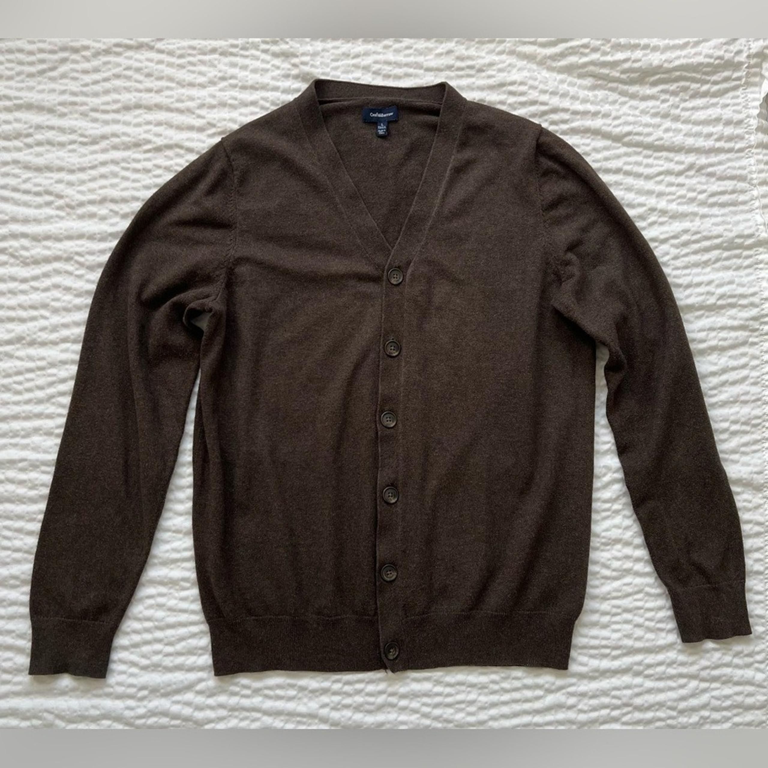 Croft & Barrow- Men's Cardigan- Brown- Large