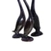 Vintage Mid Century Modern MCM Black Ceramic Crane Bird Egret Sculptures PORT