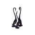 Vintage Mid Century Modern MCM Black Ceramic Crane Bird Egret Sculptures PORT