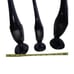 Vintage Mid Century Modern MCM Black Ceramic Crane Bird Egret Sculptures PORT