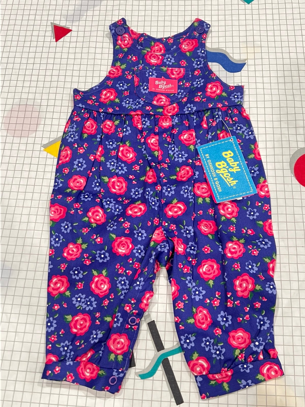 Vintage Oshkosh B gosh Floral Romper Overall
