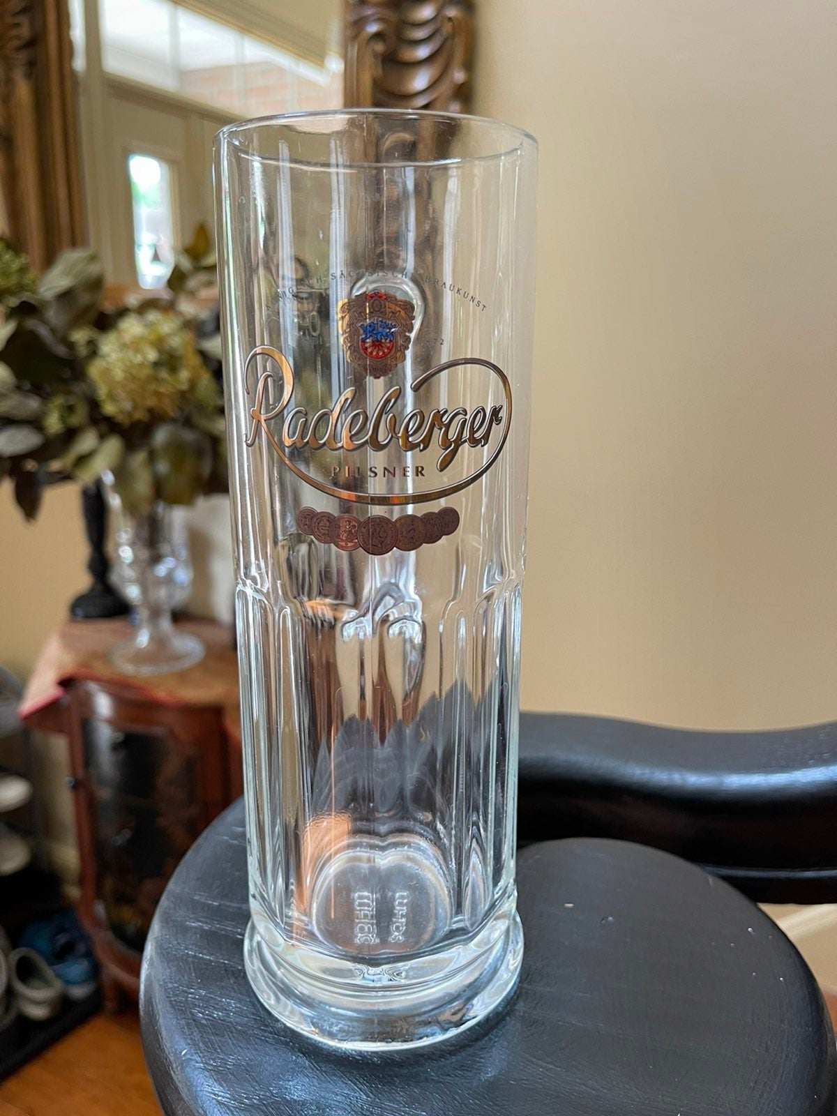 Vintage Radeberger Pilsner German Beer Glass Stein .5L 0,5L Gold Sahm Maximilian