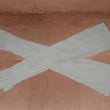 Vintage 1950's Dove-Gray opera length Long Gloves by ARIS