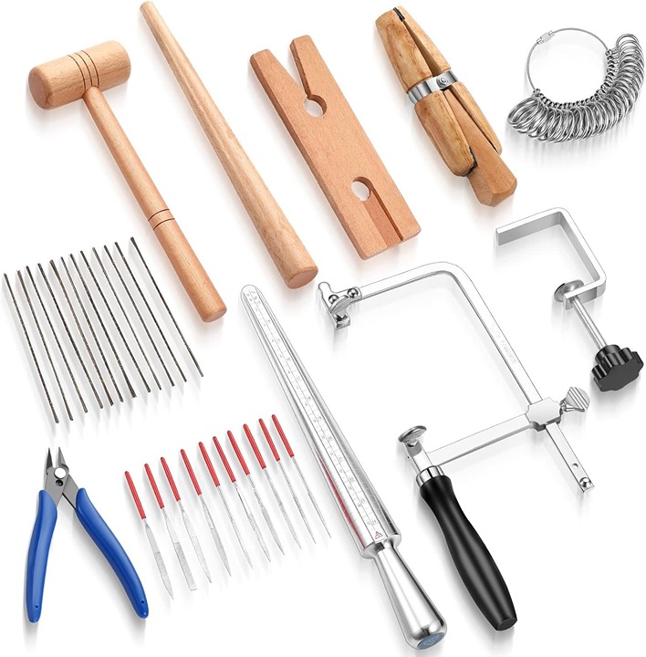 Jewelers Tools Set Including Jeweler Saw Frame Bench Pin Clamp Diamond Needle