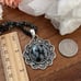 Solid Sterling Silver 925 Snowflake Obsidian Pendant Necklace Southwestern New