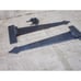 2 PRIMITIVE HAND FORGED Door Hinge Hinges Cabinet Iron 12 Doors Decorative