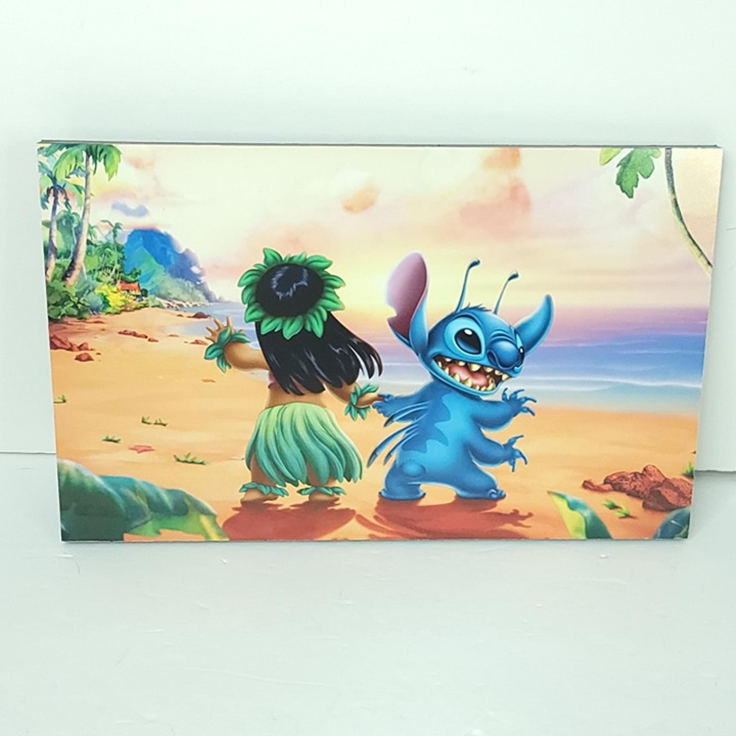 Lilo And Stitch Beach Wall Photo Art Board Print 11.75in x 7.25in