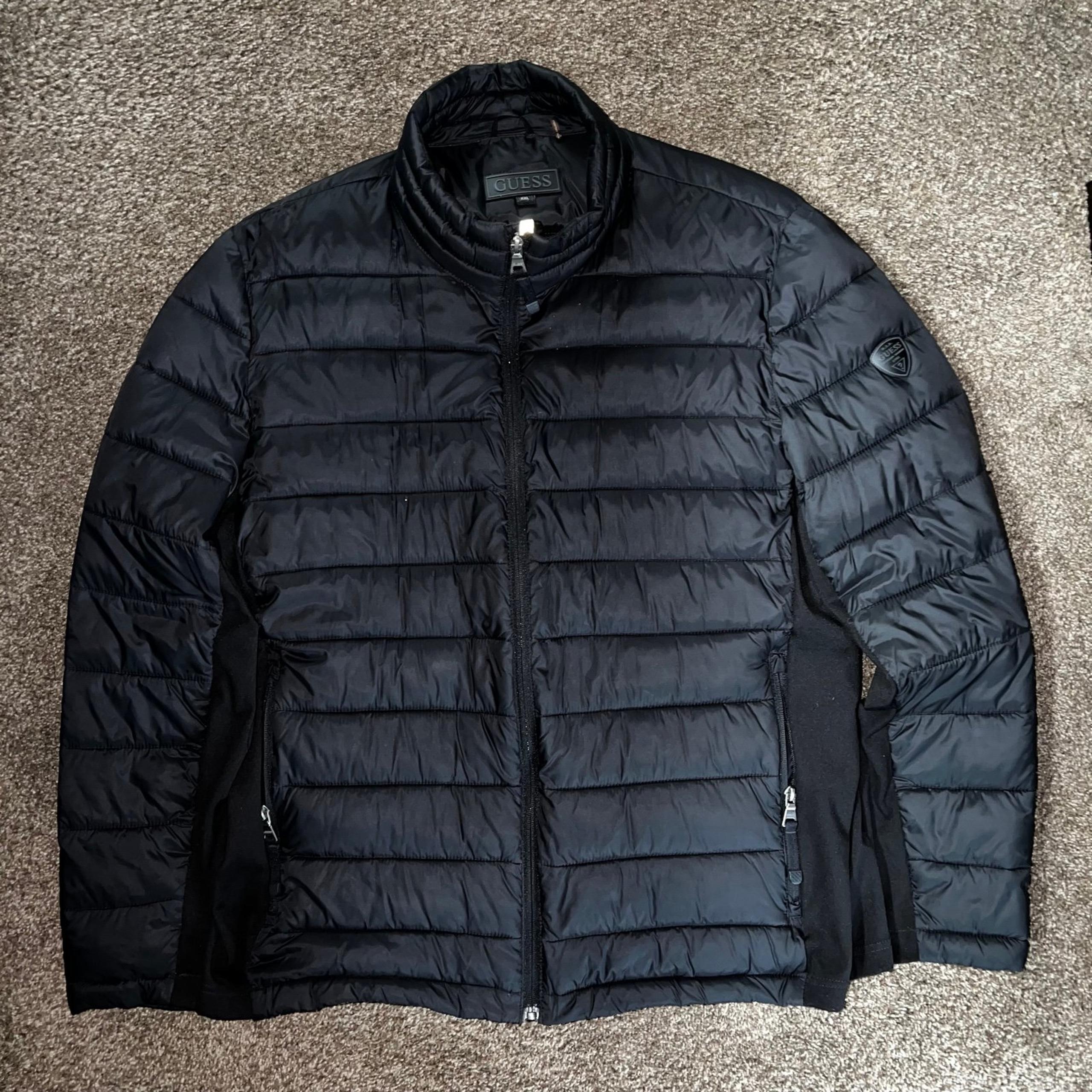 Guess Black Light Puffer Jacket Mens
