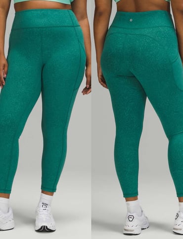 Lululemon Invigorate High-Rise Tight Sz 4/25 In Crunch Teal Lagoon