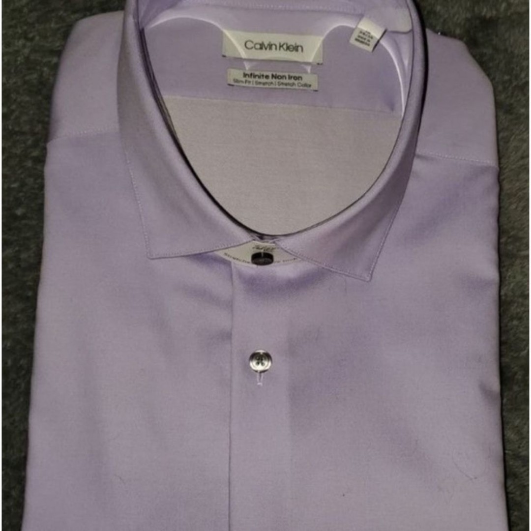 NWT Calvin Klein Dress Shirt Slim Fit Stretch Collar Size: 18 - 34/35