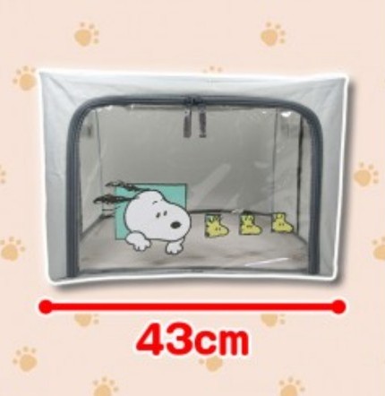 Peanuts Snoopy Woodstock Storage Box Top and Front Opening