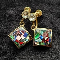 Vintage lucite clip on earrings