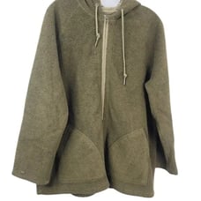 Toad&Co Women's Green Long Sleeve Sherpa Full Zip Thermal Fleece Hoodie Size L