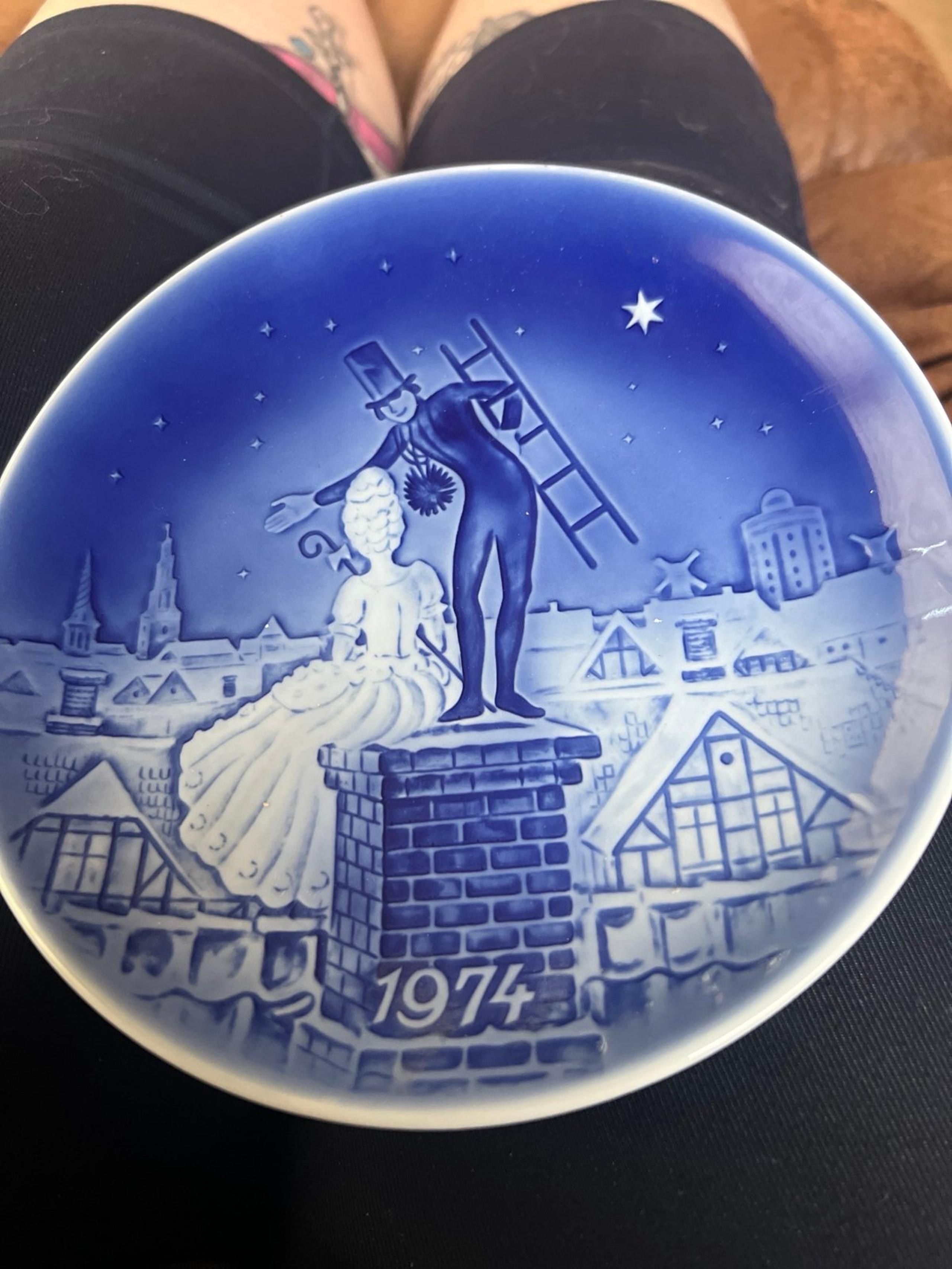 Plate 1974 Desiree Blue Plate Old Copenhagen Chimney Sweep - Royal Copenhagen