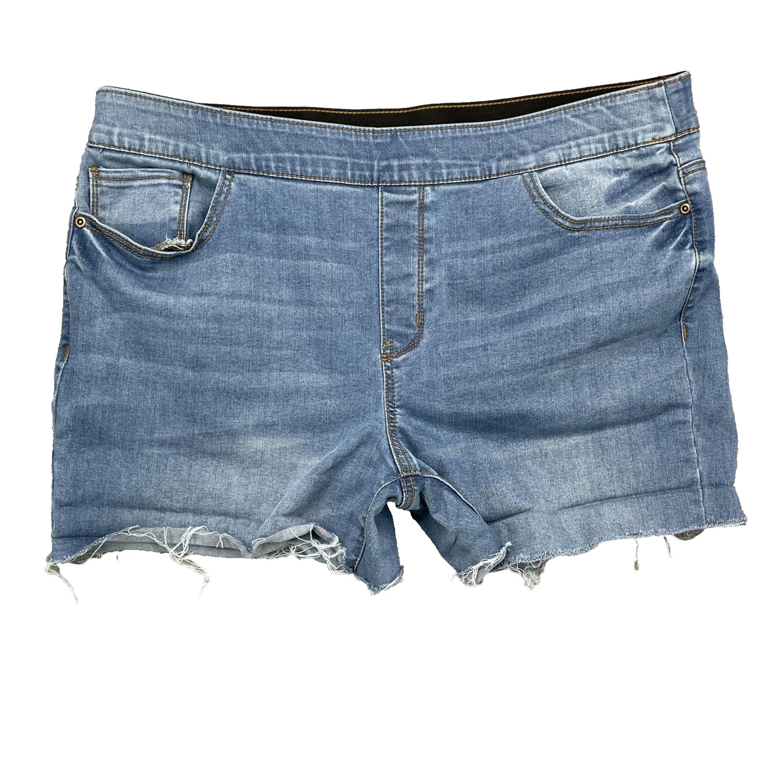Croft&Barrow Jean Shorts Womens 18 Raw Slim Comfort Pull On Academia Preppy 90's