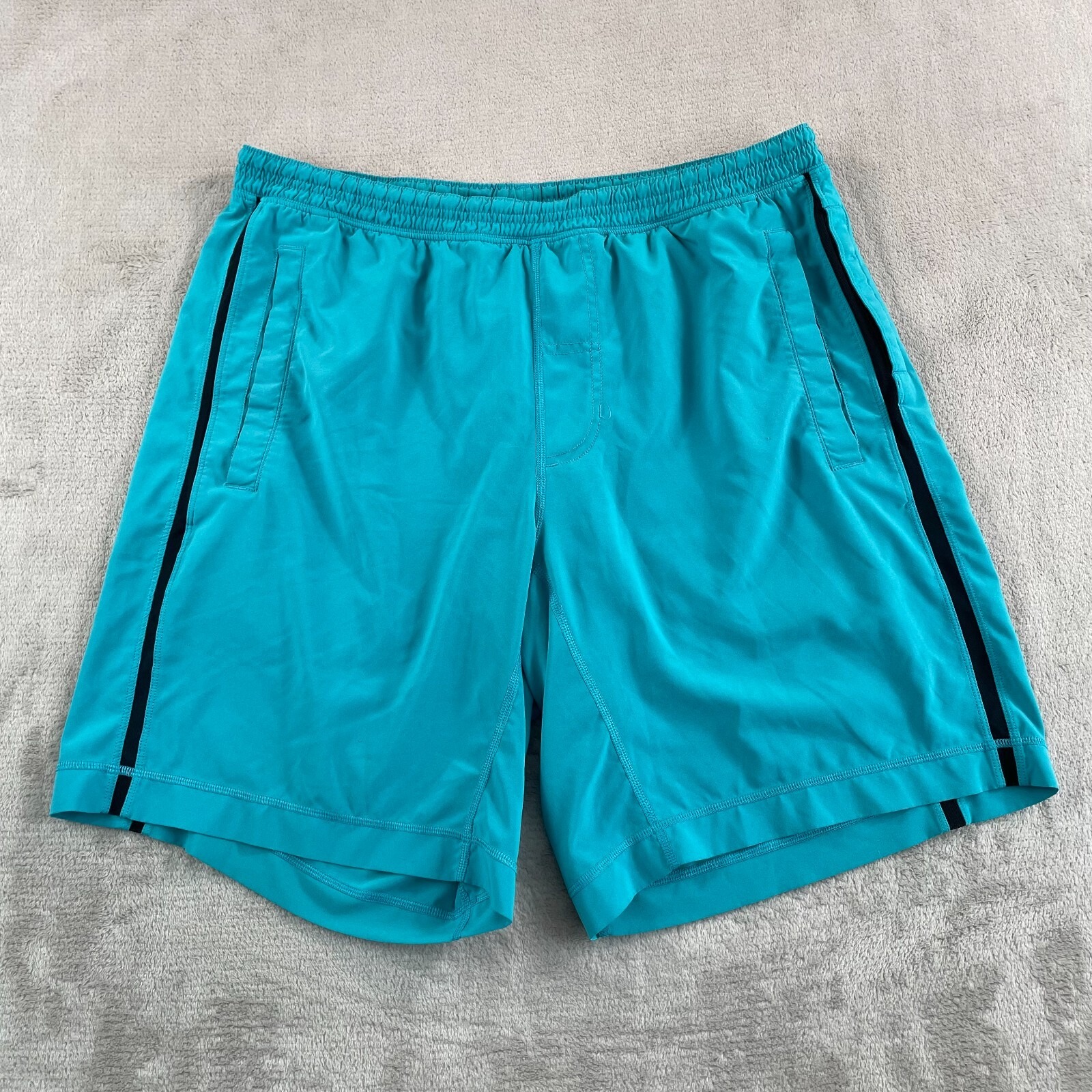 Lululemon Pace Breaker Shorts 9 Teal Blue Performance Lined Gym Training