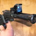 Senoob 26.5mm aerial flare launcher, shoulder stock, & red dot sight for GoBag