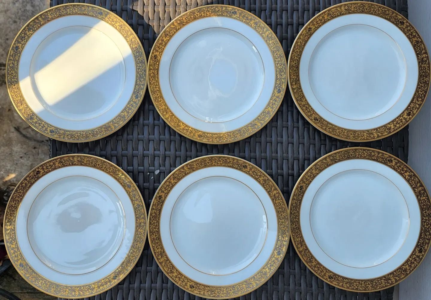 Vintage Sango Japan Hampton Salad Plates 650554. Set of 6.