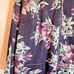Chicos's Spring Blue Watercolor Purple Jacket Full Zip Pockets 3 apx 18 Tall