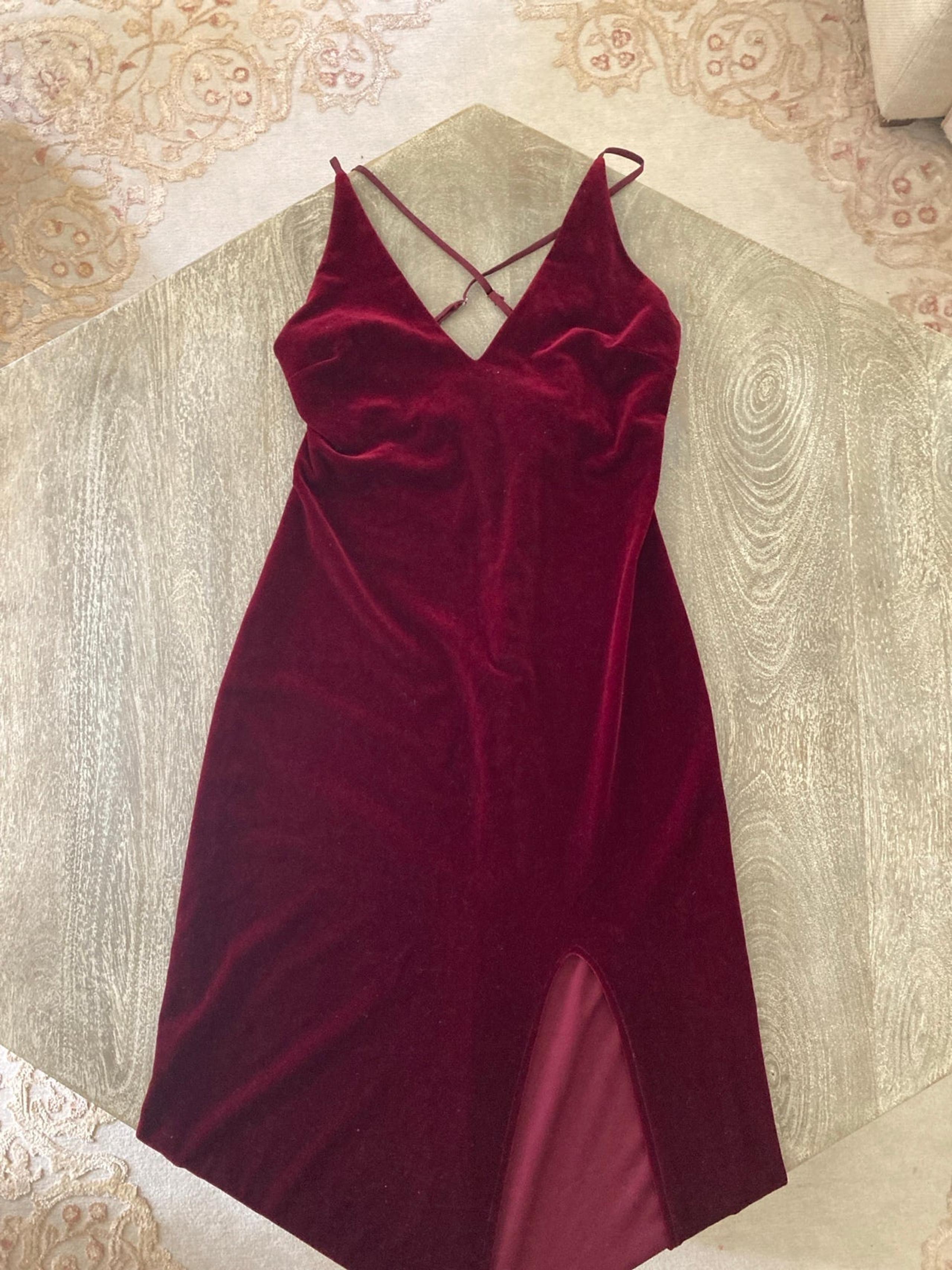 Teeze Me red slit dress
