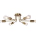 6 Light Semi Flush Mount Ceiling LightModern Brushed Brass Sputnik Ceiling Light