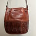 Vintage Etienne Aigner Brown shoulder strap handbag genuine leather