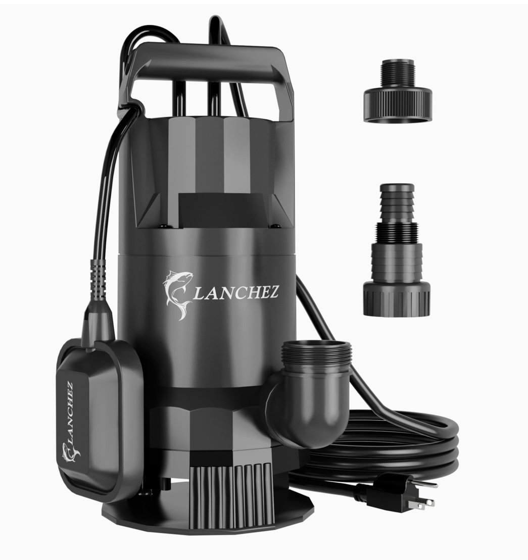1.6 HP Sump Pump Submersible with Automatic Float Switch