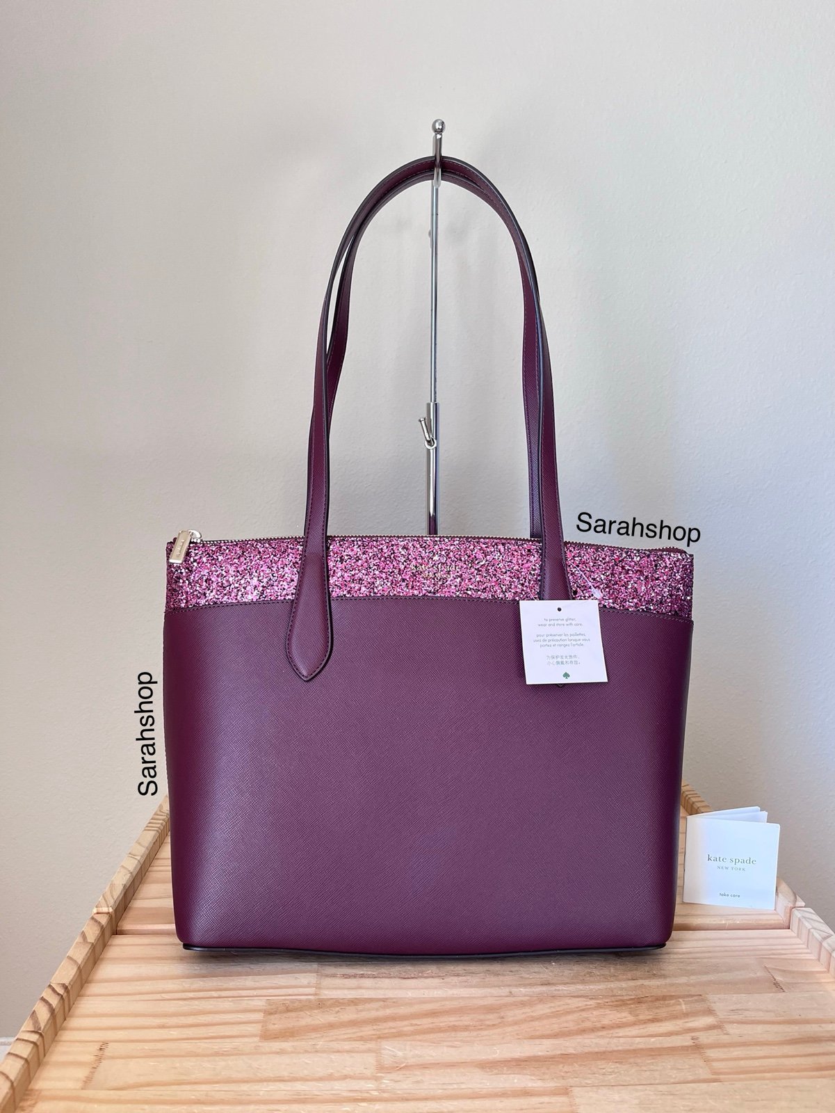 Kate Spade Flash glitter tote