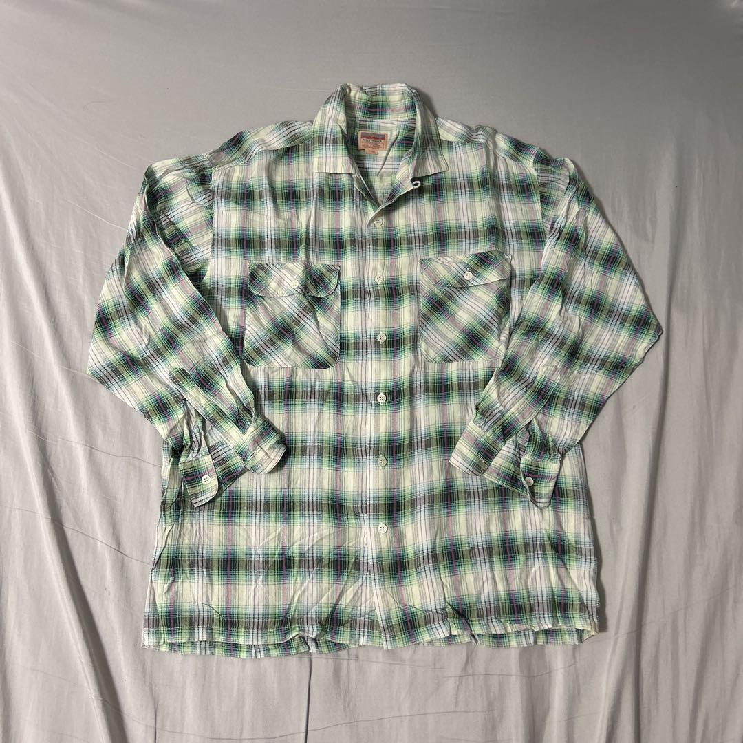 [90s] TOMMY CORT Long Sleeve Check Shirt, Rayon