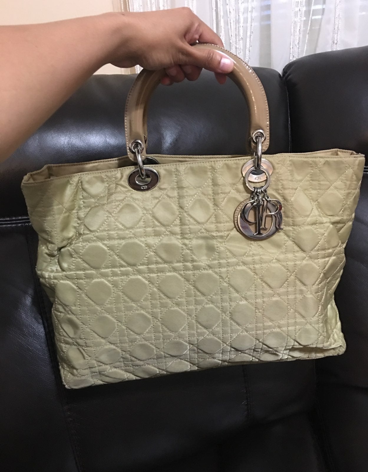 Auth Christian Dior Lady Dior Handbag