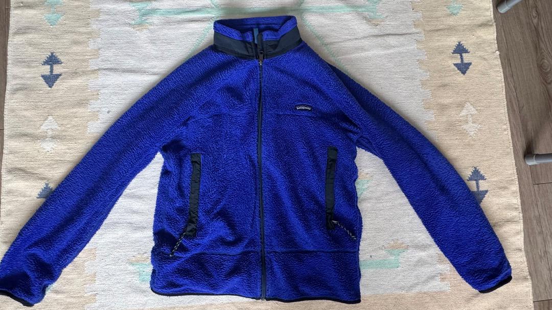 Patagonia 90s Early Retro-X Blueberry / Made in USA / Size L