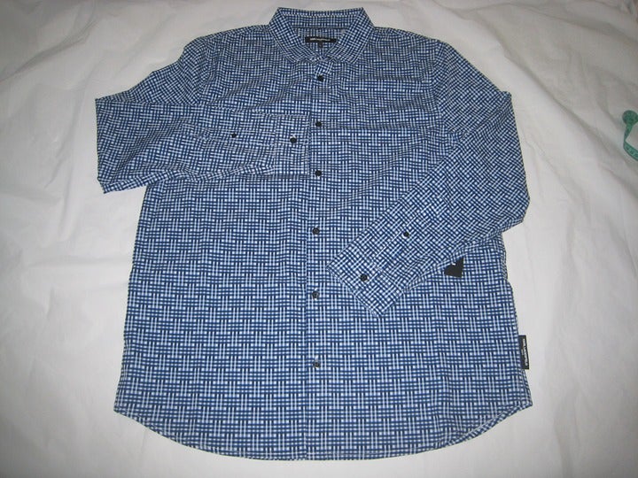Karl Lagerfeld Paris Men's Performance Stretch Long Sleeve Button Dress Shirt L