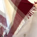 VTG Icelandic Woollen Lap Car Blanket Throw 68X58 Cream Red Wool Fringe Stadium