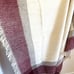 VTG Icelandic Woollen Lap Car Blanket Throw 68X58 Cream Red Wool Fringe Stadium