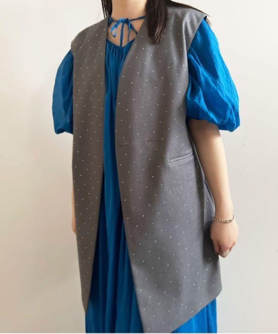AMERI / TWINKLE CURVE VEST Gray