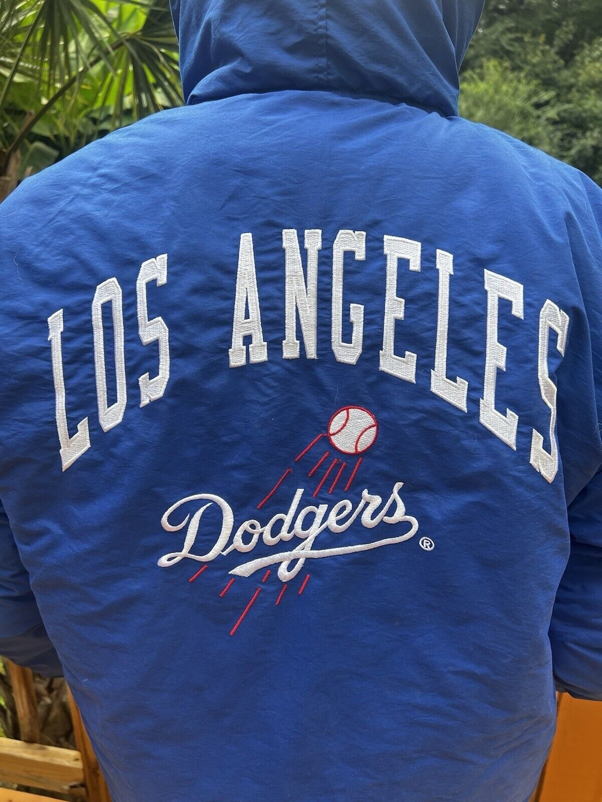 Men's Vintage Los Angeles Dodgers Starter Jacket. Dodgers Blue Hooded Men's XL