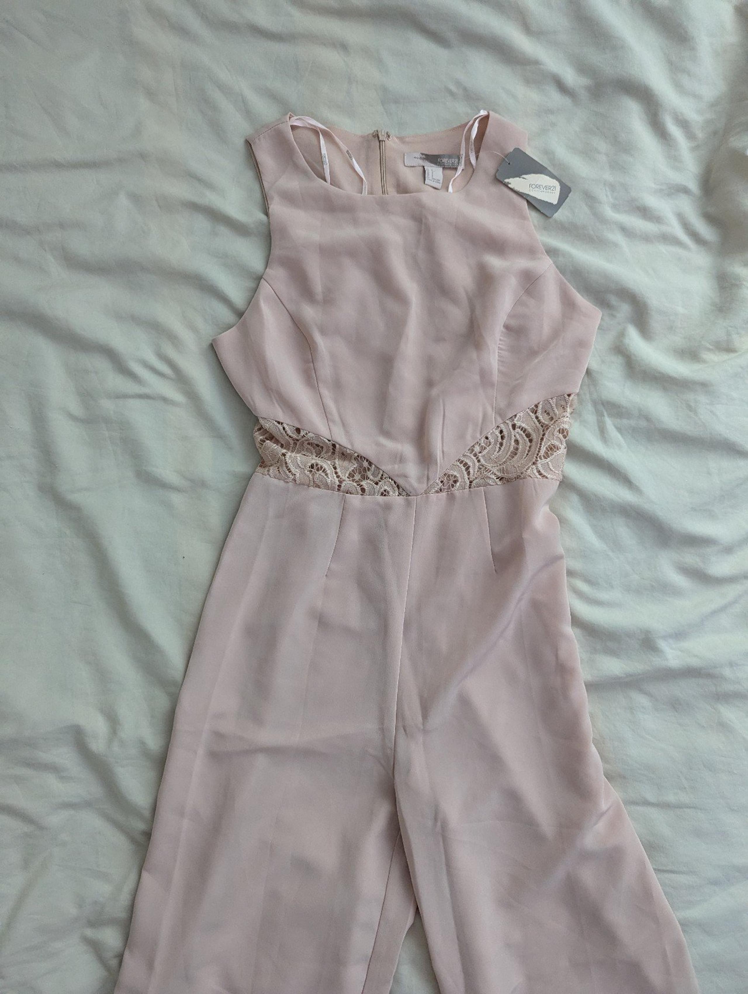 Forever 21 Lace Pink Jumpsuit