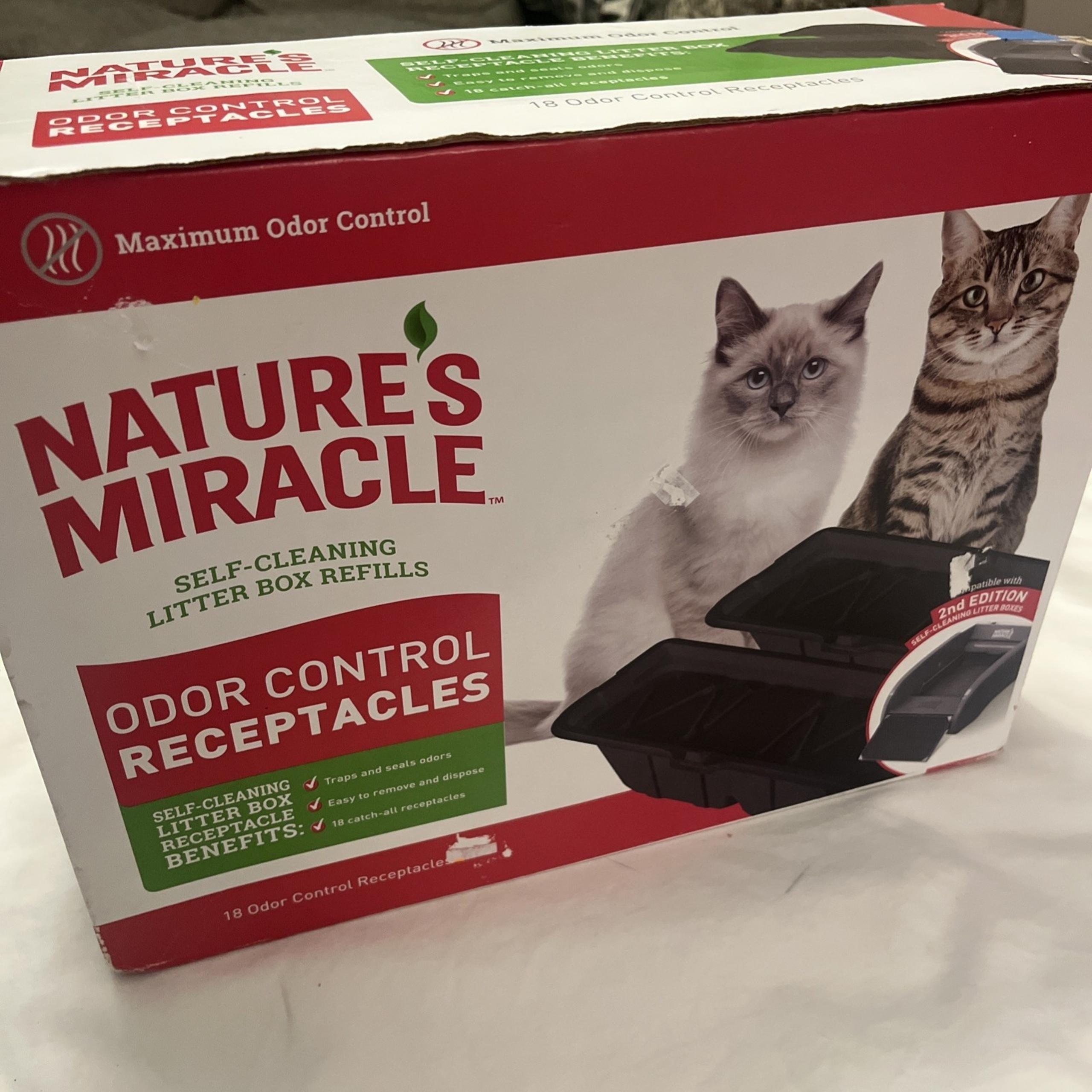 Nature's Miracle Odor Control Receptacles 18 Refills 2nd ed.  Open Box - 1 Used