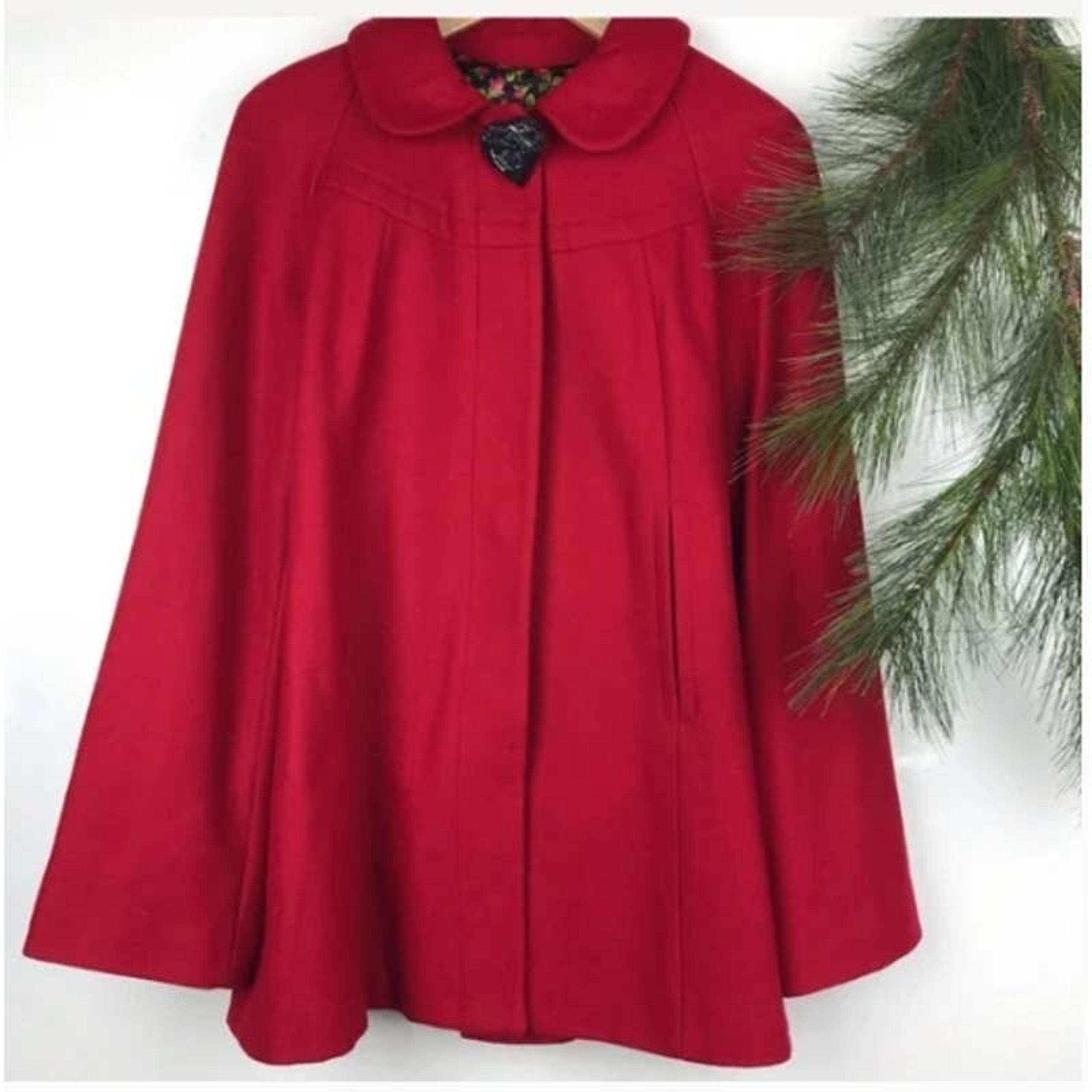 Betsey Johnson *Rare* Women's Red Coat w/ back bow- size 8