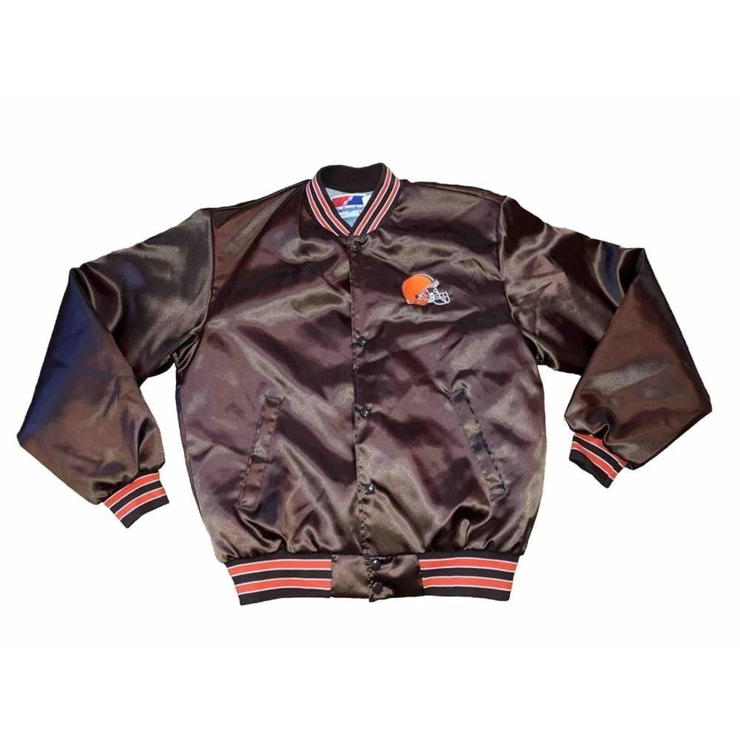 Vintage Cleveland Browns Jacket Swingster Embroidered Logo Pocket Men's M Medium